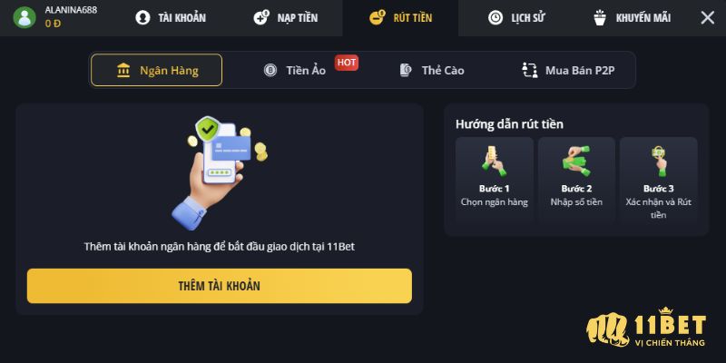 Khái niệm về rút tiền 11Bet