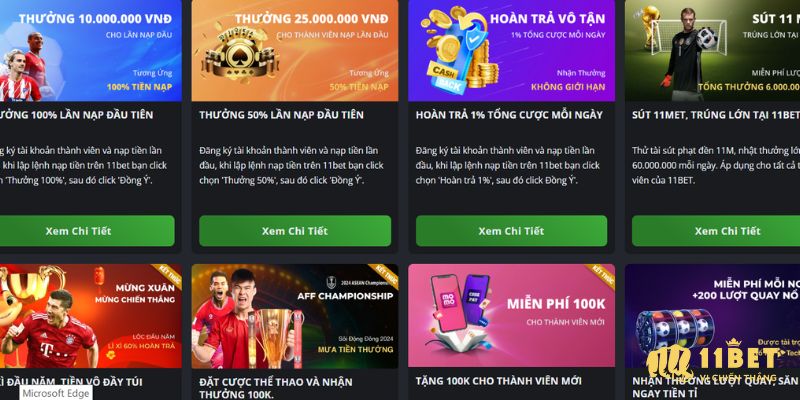 khuyến mãi 11Bet